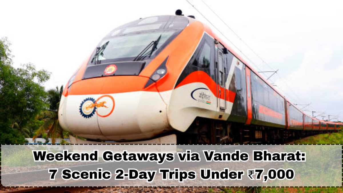 Weekend Getaways via Vande Bharat: 7 Scenic 2-Day Trips Under ₹7,000