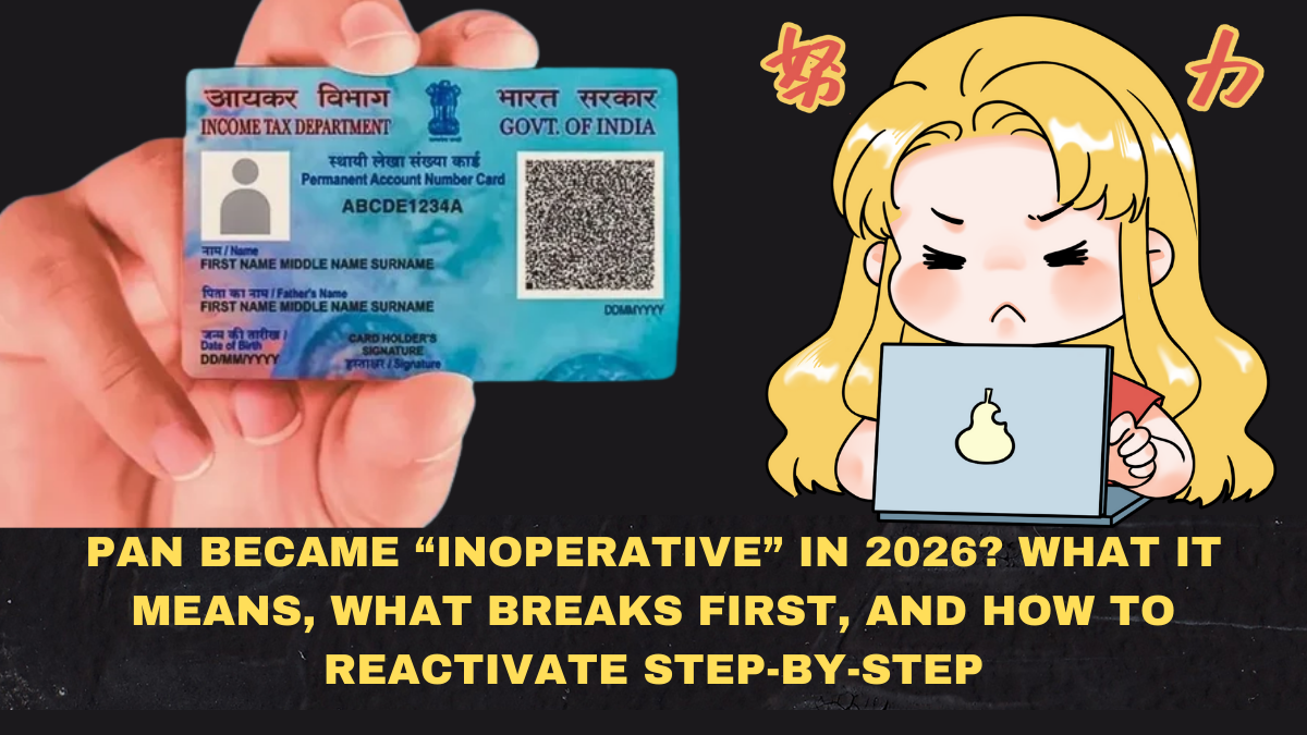 PAN Became “Inoperative” in 2026? What It Means, What Breaks First, and How to Reactivate Step-by-Step