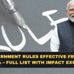 New Government Rules Effective From Today in India – Full List With Impact Explained