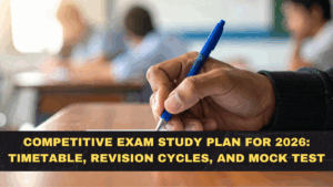 Competitive Exam Study Plan for 2026: Timetable, Revision Cycles, and Mock Test Strategy That Works