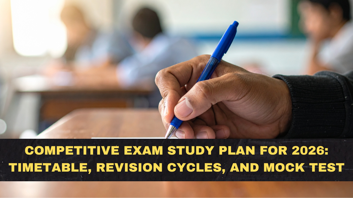 Competitive Exam Study Plan for 2026: Timetable, Revision Cycles, and Mock Test Strategy That Works