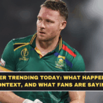 David Miller Trending Today: What Happened, Match Context, and What Fans Are Saying